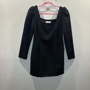 L’Academie REVOLVE The Estelle Black Tweed Mini Dress Size Small